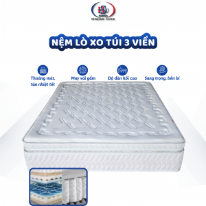 Nệm Lò Xo Túi 3 Viền HASUCO - Nệm HASUCO chính hãng