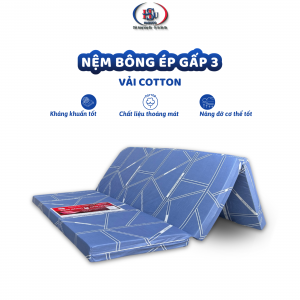 Nệm Bông Ép Gấp 3 HASUCO - Nệm HASUCO chính hãng