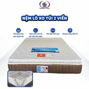 Nệm Lò Xo Túi 2 Viền cao cấp HASUCO - Nệm HASUCO chính hãng