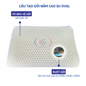 Gối Cao Su Oval HASUCO - Nệm HASUCO chính hãng